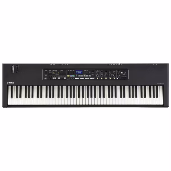 Keyboard: 88-key Graded Hammer Standard (GHS) action with matte black keytops Polyphony: 128 notes Sound Engine: AWM2 with Organ Flutes Presets: 363 voices, 160 Live Set Sounds Effects: 4 x Delay, 3 x Reverb, 3-band Master EQ Audio Inputs: 2 x 1/4" (L/mono, R) Audio Outputs: 2 x 1/4" (L/mono, R) Headphones: 1 x 1/4" TRS USB: 1 x Type B, 1 x Type A MIDI I/O: In/Out/USB Bluetooth: Yes (audio in) Pedal Inputs: 2 x 1/4" Built-in Speakers: 2 x 4.72" Amplifier: 2 x 6W Display: Full Dot LCD Power Supply: PA150 Power Supply (included), 8 x AA Batteries Dimensions (W x H x D): 52.5" x 5.8" x 13.9" Weight: 28.8 lbs (13.1 kg)