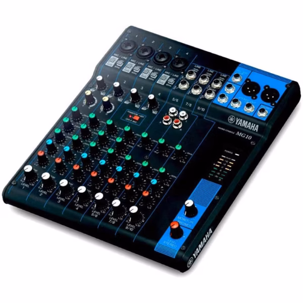 Yamaha MG10 10 Channel Mixing Console w/ D-PRE Mic Preamps & 1-Knob Compressors