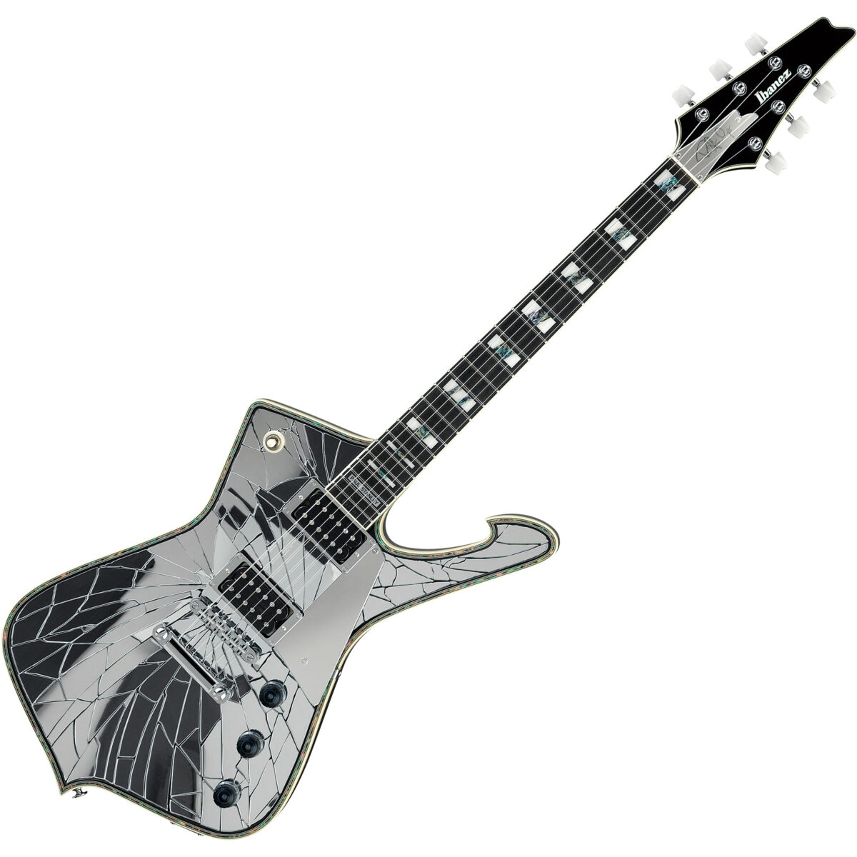 Ibanez PS1CM – Paul Stanley Signature Electric Guitar (Cracked Mirror) with Hardshell Case - Image 2