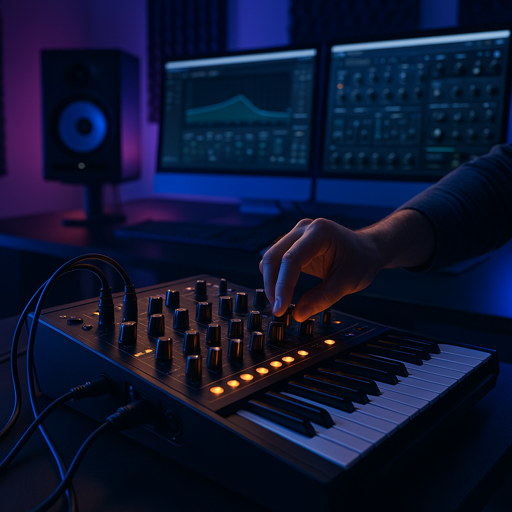 Futuristic Music Studio_simple_compose