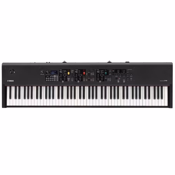 Yamaha CP88 Digital Stage Piano w/ Natural Wood Graded Hammer Keyboard (Black)