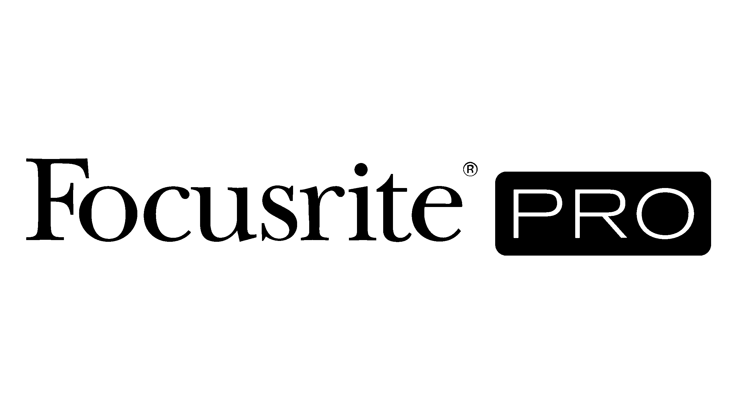 focusrite brand logo black text color