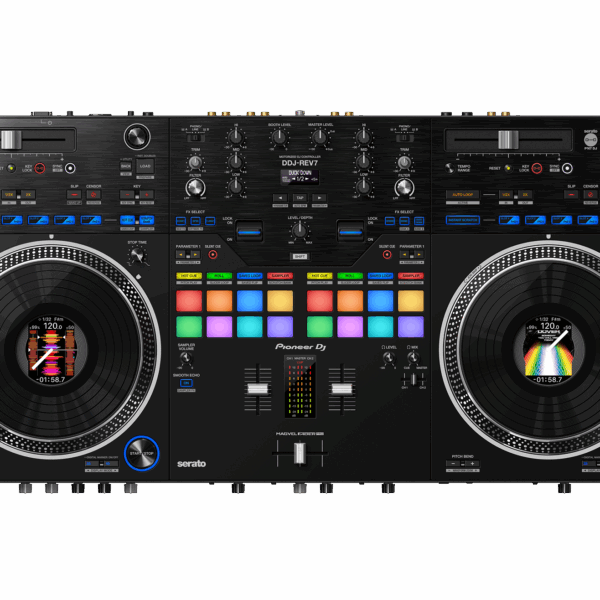 Pioneer DDJ-REV7 – Professional 2-Channel Battle DJ Controller with Motorized Platters
