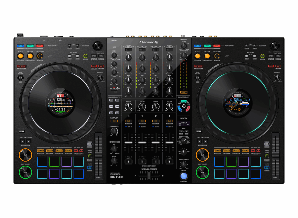 Pioneer DDJ-FLX10 – 4-Deck Professional DJ Controller
