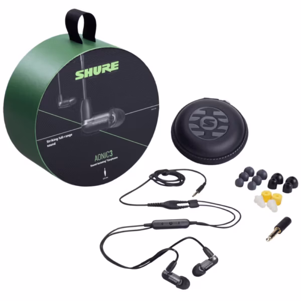 Shure Aonic 3 Sound Isolating Earphones w/ Universal Cable (Black)